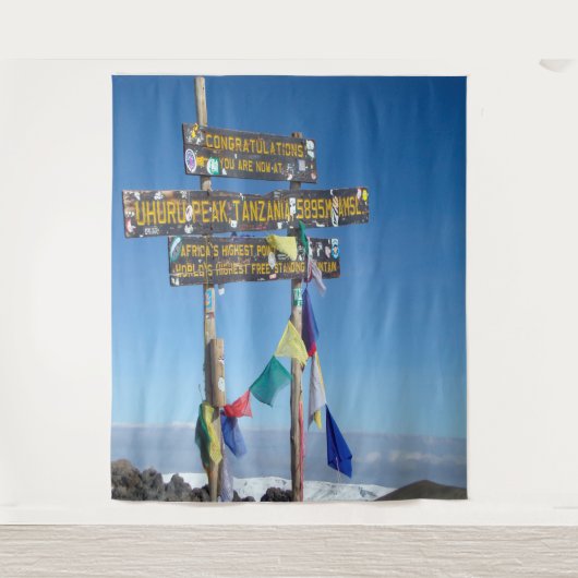 Kilimanjaro Climb Tapestry Wandteppich (Vorderseite)