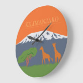 Kilimanjaro Große Wanduhr (Winkel)