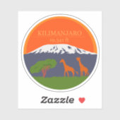 Kilimanjaro Höhe Aufkleber (Blatt)