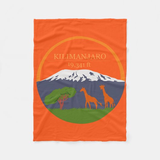 Kilimanjaro Höhe Fleecedecke (Vorderseite)