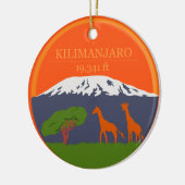Kilimanjaro Höhe Keramik Ornament (Links)