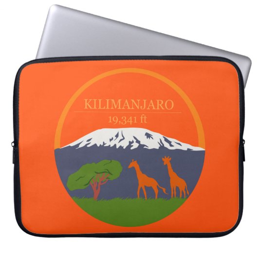 Kilimanjaro Höhe Laptopschutzhülle (Vorderseite)