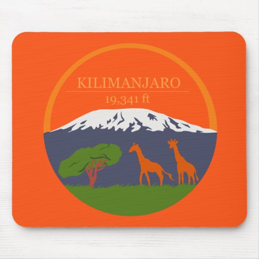 Kilimanjaro Höhe Mousepad (Vorne)