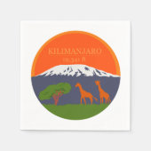 Kilimanjaro Höhe Serviette (Vorderseite)