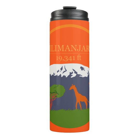 Kilimanjaro Höhe Thermosbecher (Vorderseite)