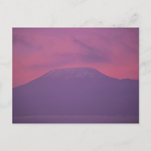 Kilimanjaro in der Morgendämmerung Postkarte (Vorderseite)