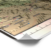 KILIMANJARO MAP Print, Value Poster Paper (Matte) (Ecke)