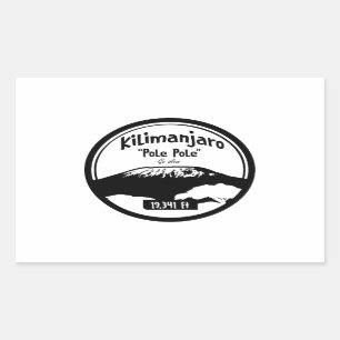 Kilimanjaro "Pfostenpfosten" - Bummelstreik Rechteckiger Aufkleber
