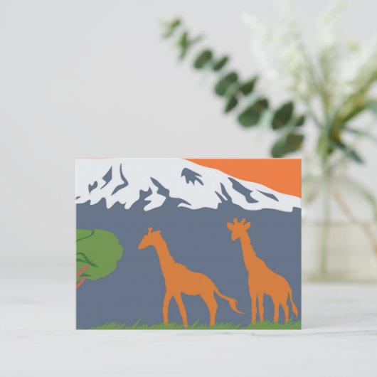 Kilimanjaro Postkarte (Stehend Vorderseite)