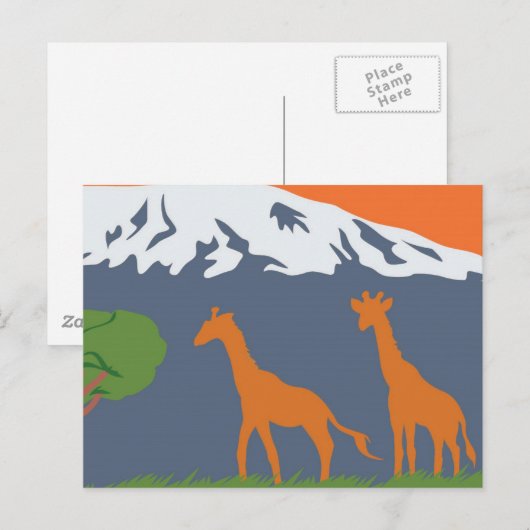 Kilimanjaro Postkarte (Vorne/Hinten)