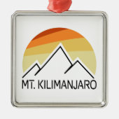 Kilimanjaro Retro Ornament Aus Metall (Vorne)