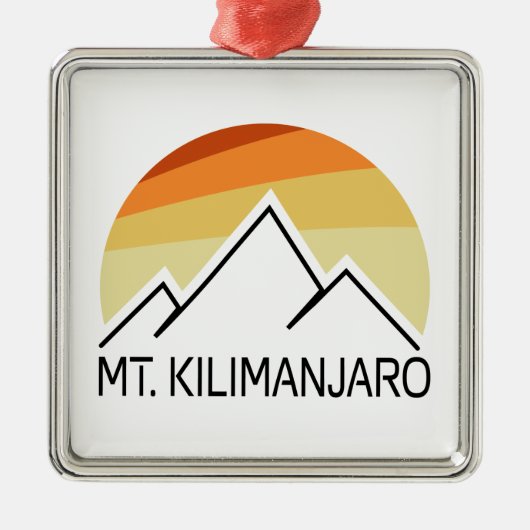 Kilimanjaro Retro Ornament Aus Metall (Vorne)