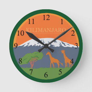 Kilimanjaro Runde Wanduhr