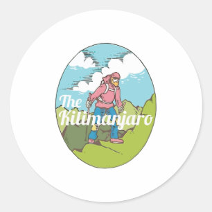 Kilimanjaro Runder Aufkleber