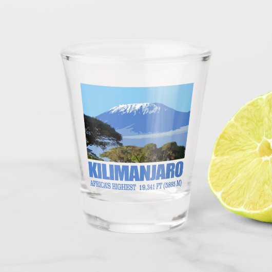 Kilimanjaro Schnapsglas (Vorderseite)