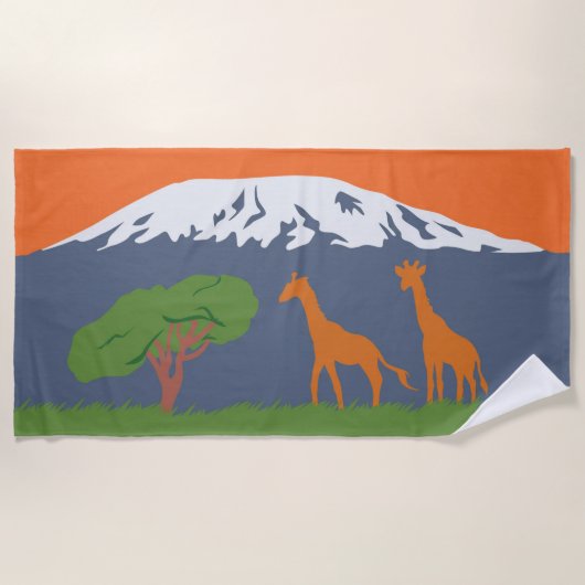 Kilimanjaro Strandtuch (Vorderseite)