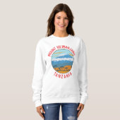 Kilimanjaro Tansania Distressed Circle Sweatshirt (Vorne ganz)