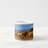 Kilimanjaro und Elefanten Espressotasse (Vorderseite)