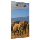 Kilimanjaro und Elefanten Klemmbrett (Rechts)