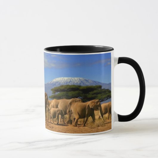 Kilimanjaro und Elefanten Tasse (Rechts)