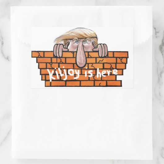 Kiljoy ist hier rechteckiger aufkleber (Tasche)