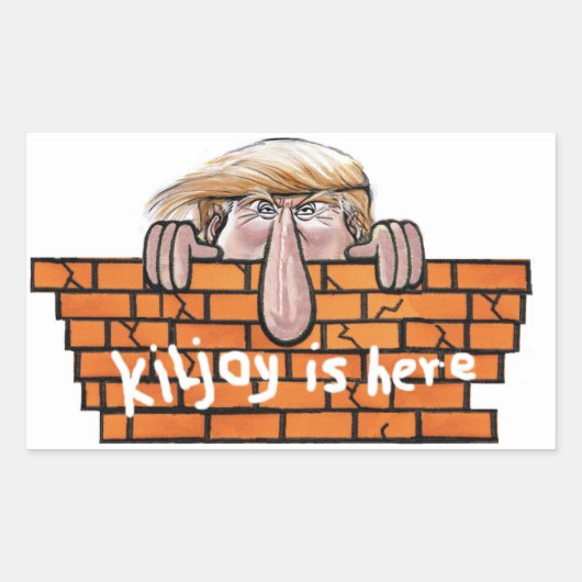 Kiljoy ist hier rechteckiger aufkleber (Vorderseite)