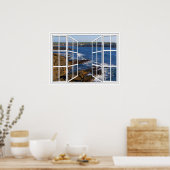 Kilkee Ireland White 24 Pane Open Window Poster (Küche)