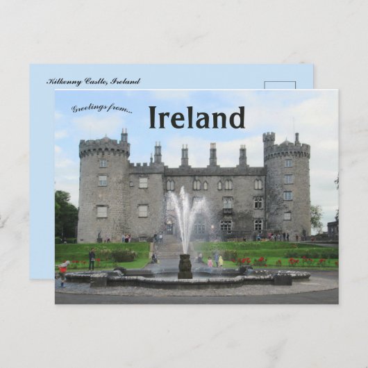 Kilkenny Castle Irland Postkarte (Vorne/Hinten)