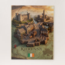 Kilkenny Irland 3D-Kartenkunst 520-Teile-Puzzle