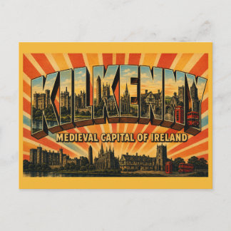 Kilkenny Irland Mittelalterliche Hauptstadt Vintag Postkarte