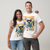 Kill Bär Cooler Polar Bär mit Kaffee Trendform T-Shirt (Unisex)