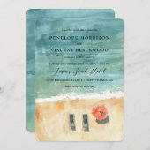 Kill Out by Sea Beach Einladung zur Hochzeit (Vorne/Hinten)