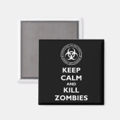 Kill Zombies Magnet (Vorderseite/Rückseite)