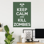 Kill Zombies Poster (Heimbüro)