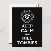 Kill Zombies Postkarte (Vorne/Hinten)