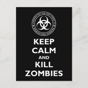 Kill Zombies Postkarte