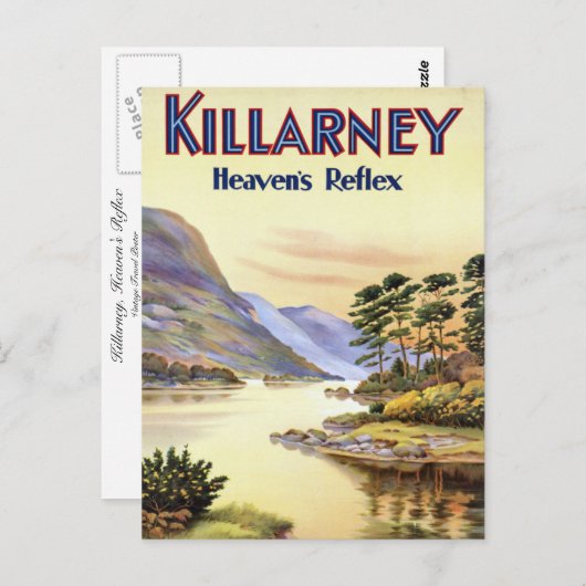 Killarney, Himmelsreflex Postkarte (Vorne/Hinten)