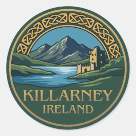 Killarney Ireland Runder Aufkleber