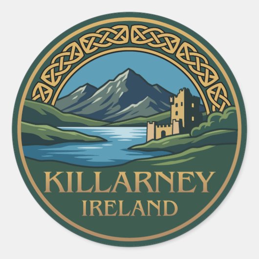 Killarney Ireland Runder Aufkleber (Vorderseite)