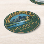 Killarney Ireland Runder Pappuntersetzer (Angewinkelt)