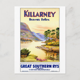 Killarney Irland Vintage Reiseplakat Restauriert Postkarte