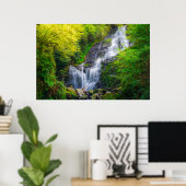 Killarney Irland Wasserfall Druck | Wald Kunst Poster (Heimbüro)
