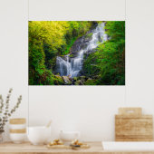 Killarney Irland Wasserfall Druck | Wald Kunst Poster (Küche)