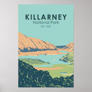 Killarney National Park Irland Reisen Vintag Poster