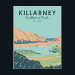 Killarney National Park Irland Reisen Vintag Postkarte<br><div class="desc">Das Design des Killarney Vecctor. Der Park ist der erste Nationalpark Irlands,  der 1932 als das Muckross-Anwesen an den irischen Freien Staat gespendet wurde.</div>