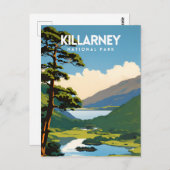 Killarney National Park Traditionelles Reiseplakat Postkarte (Vorne/Hinten)