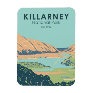 Killarney Nationalpark Irland Reise Kunst Vintage Magnet