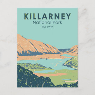 Killarney Nationalpark Irland Reise Kunst Vintage Postkarte