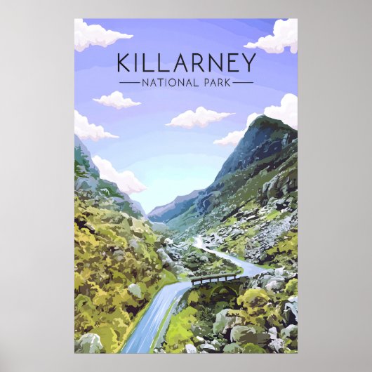 Killarney Nationalpark Irland Reiseplakat Poster (Vorne)