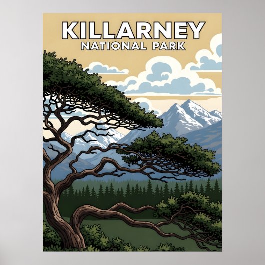 Killarney-Nationalpark Vintage-Reise Poster (Vorne)